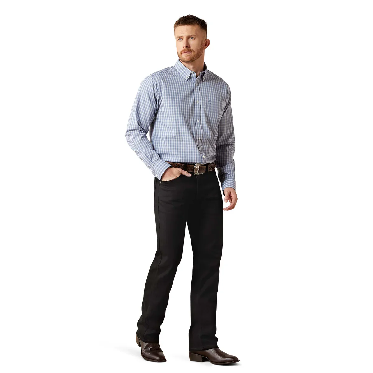 Ariat Mens Wrinkle Free Brett Fitted Shirt - Image 5