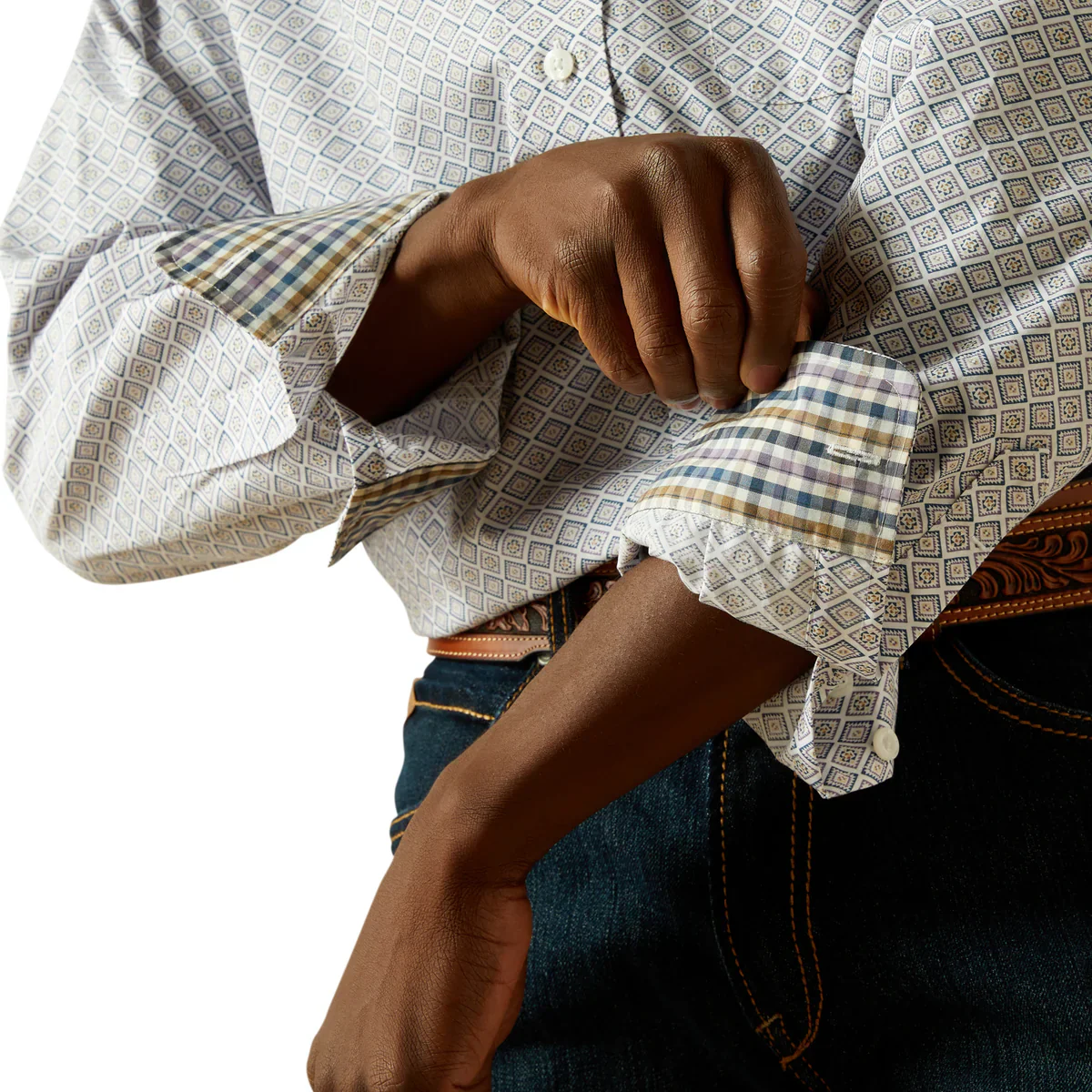 Ariat Mens Wrinkle Free Declan Long Sleeve Shirt - Image 3