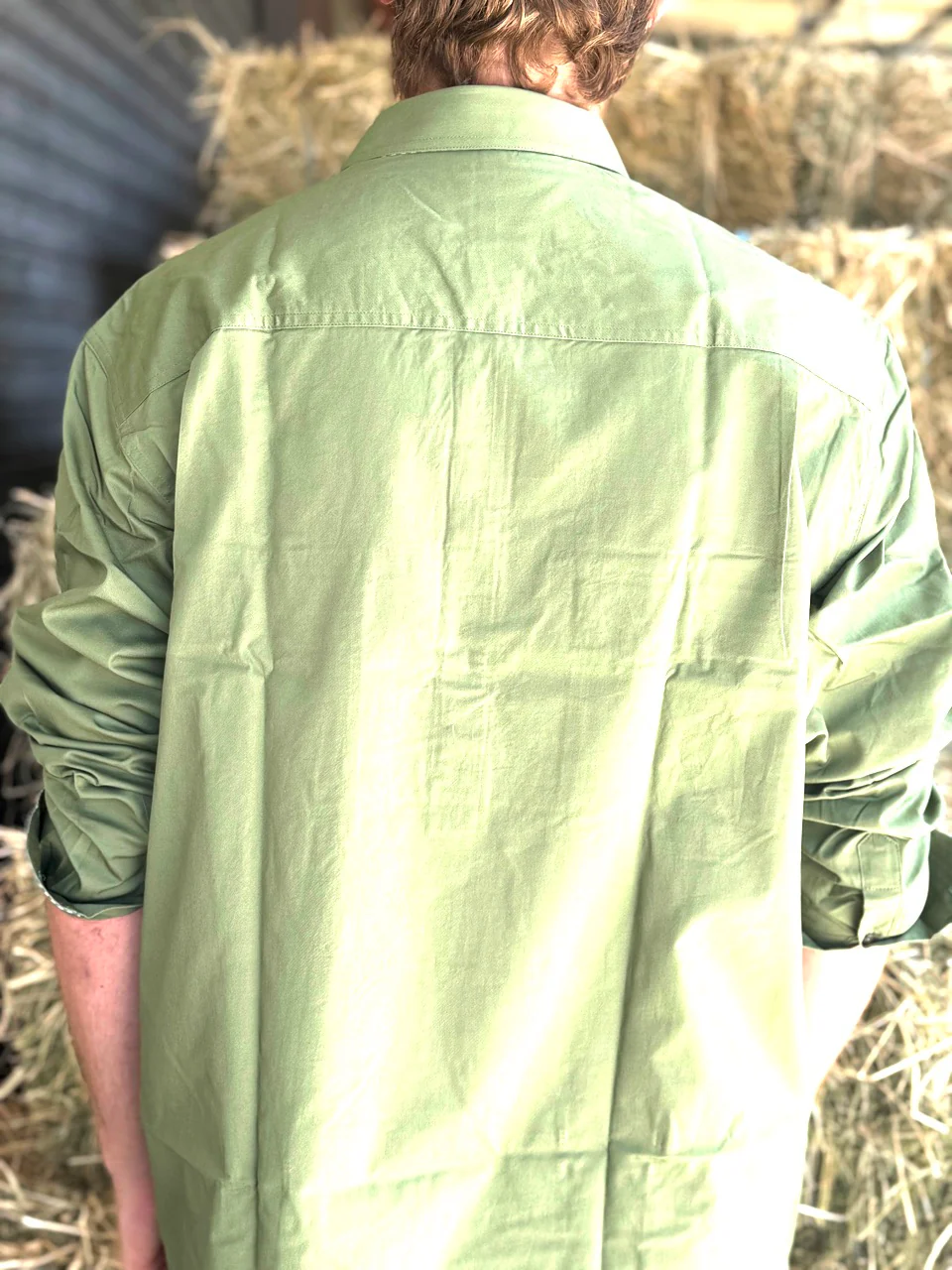 Brookies Mens Half Button Light Cotton Work Shirt - Image 2
