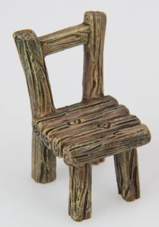 Fairy Garden Table & Chairs (Log Design) - Set of 3 - Image 2