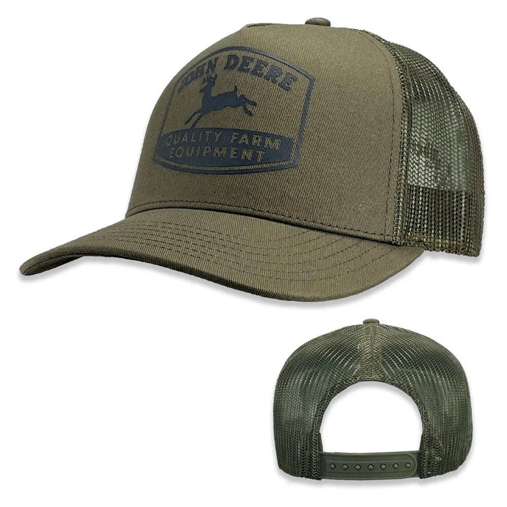 John Deere Twill/Mesh Truck Cap Olive