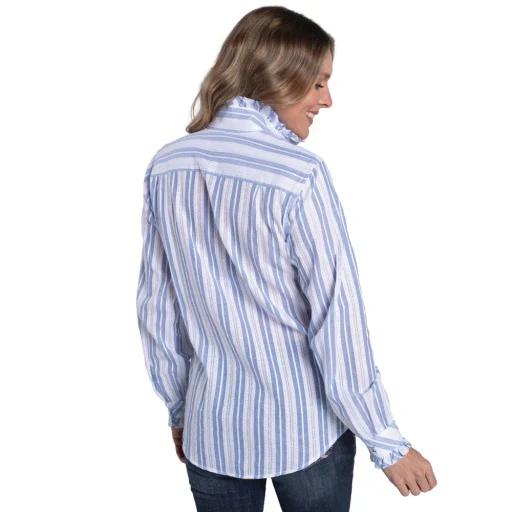 Just Country Womens Abbey Frills Full Button Workshirt - Image 2