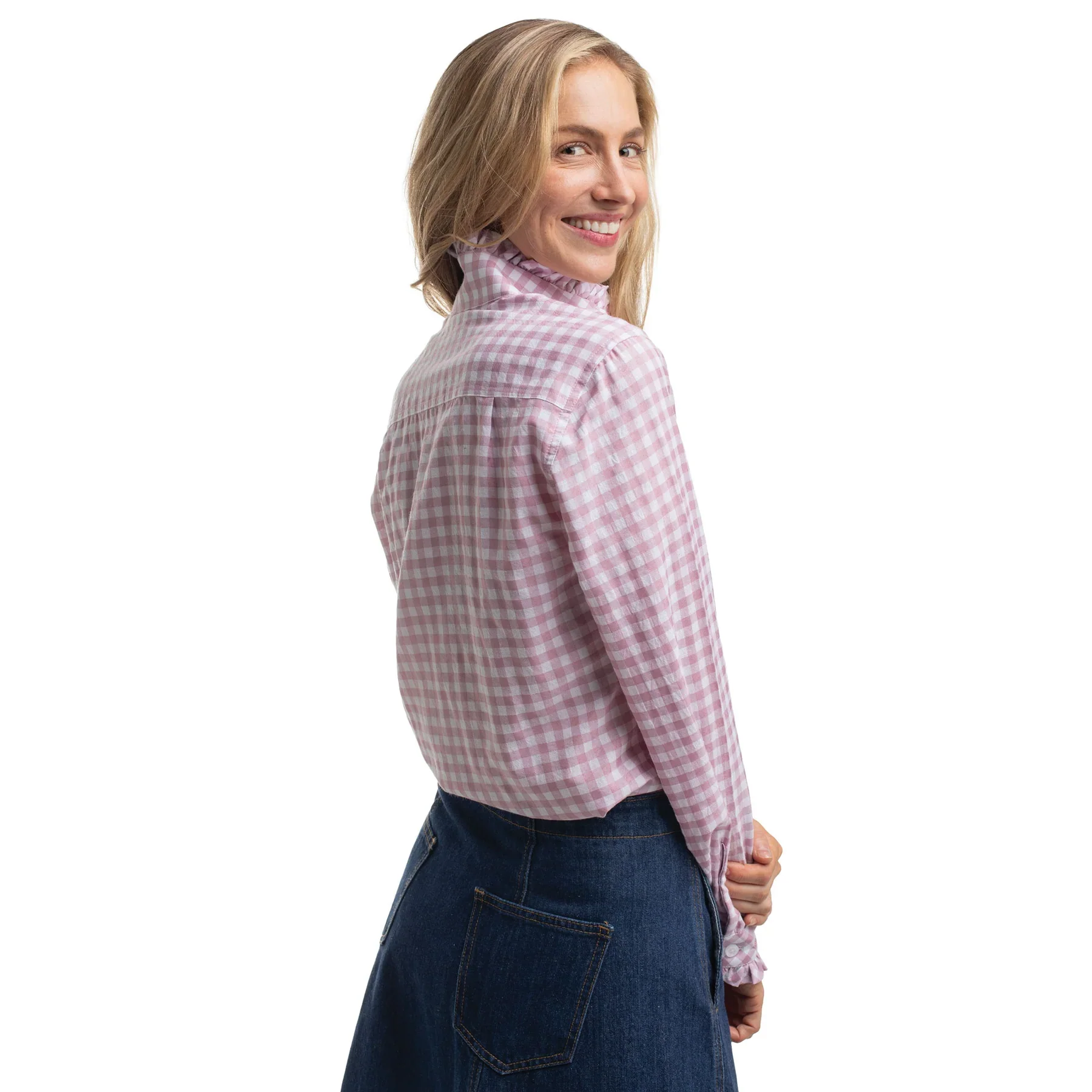 Just Country Womens Abbey Frills Full Button Workshirt - Image 2