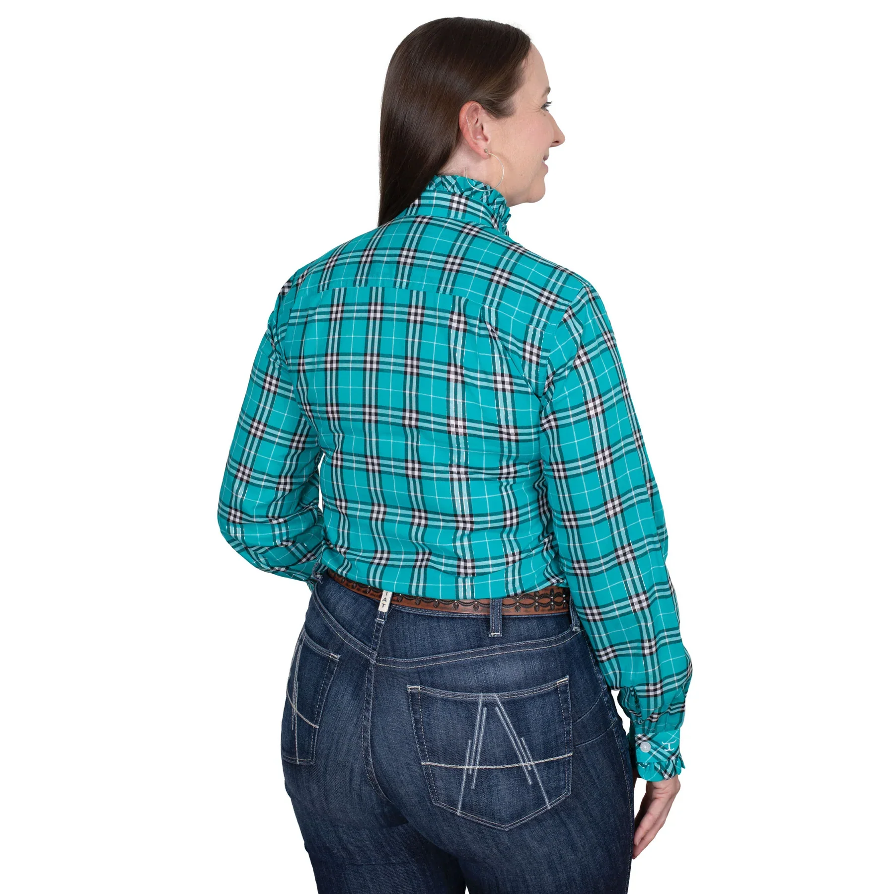 Just Country Womens Abbey Frills Full Button Workshirt - Image 2