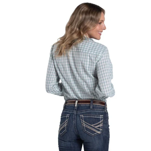 Just Country Womens Abbey Frills Full Button Workshirt - Image 2