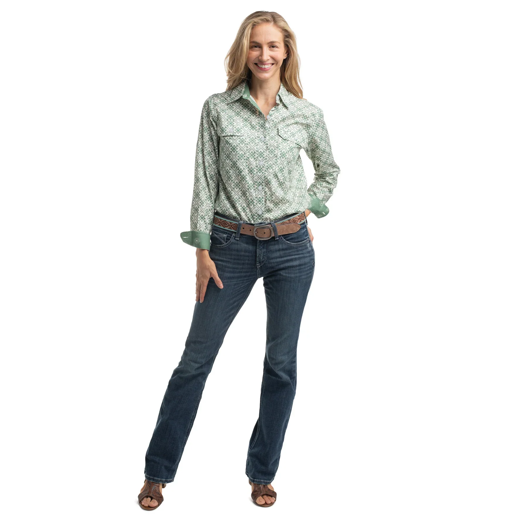 Just Country Womens Abbey Full Button Workshirt - Image 3