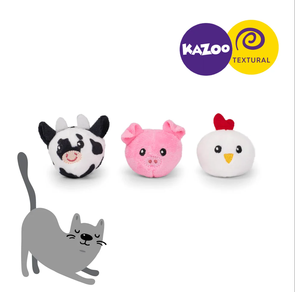 Kazoo Farm Friends Trio Cat Toy