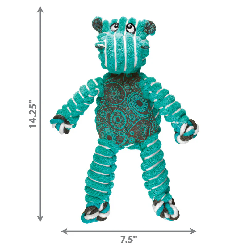 KONG Floppy Knots Hippo Dog Toy - Image 4