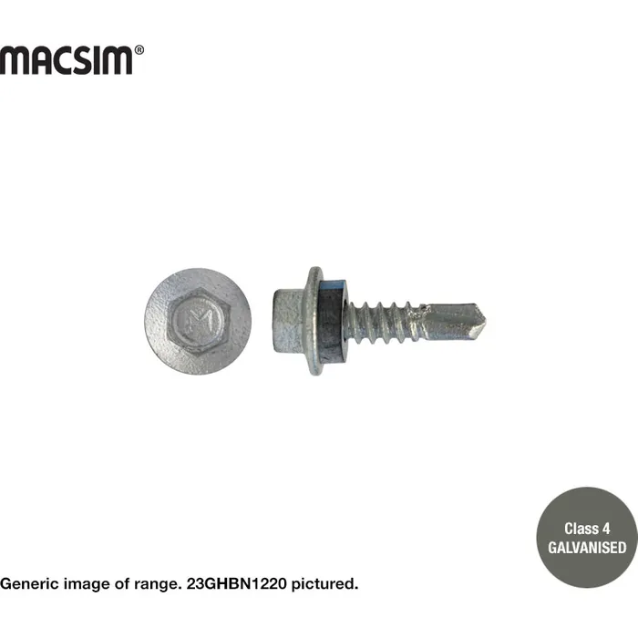 Macsim Self Drilling Screws Neoprene Galvanised 12G - Image 2