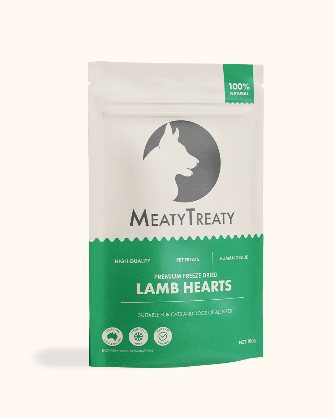 Meaty Treaty Lamb Heart Freeze Dried Dog Treats