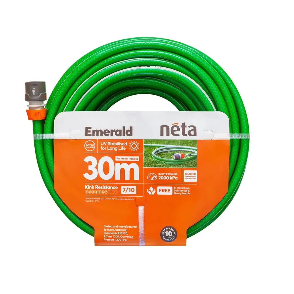 Neta Garden Hose Emerald 12mm x 30m Fitted
