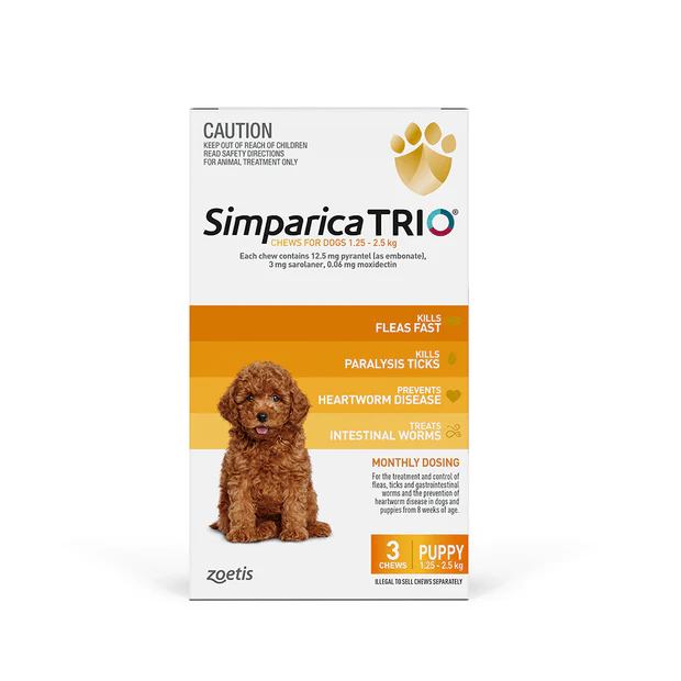 Simparica Trio Chews for Puppies 1.3-2.5kg