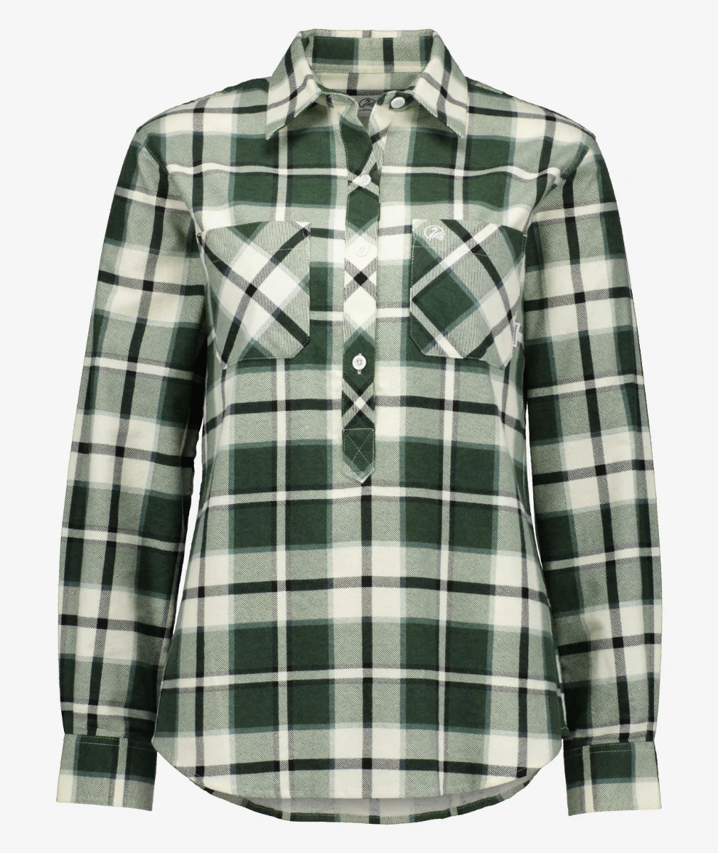 Swanndri Womens Egmont Half Placket Flannel Shirt