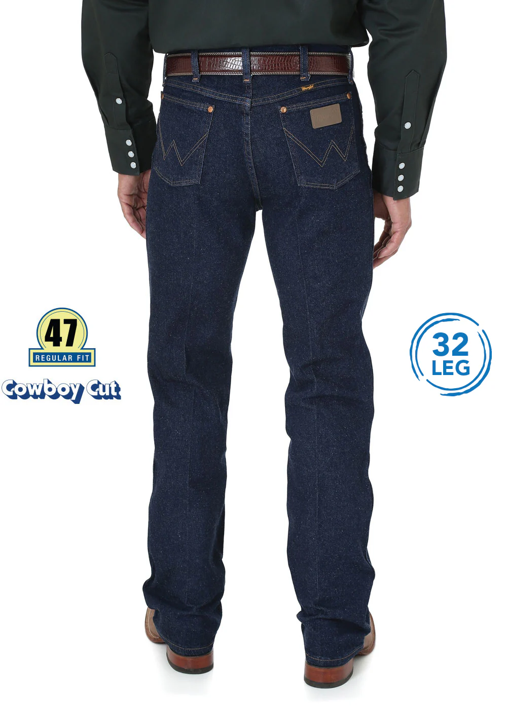 Wrangler Cowboy Cut Stretch Regular Fit Jean Leg 32 - Image 2